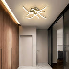 Comely Luminaire Plafonnier LED, 24W 2700LM Noir Onde Plafonnier LED, Lampe pour Chambre à Coucher, Salon, Bureau, Salle à Manger, Lumière Blanche Chaude 3000K
