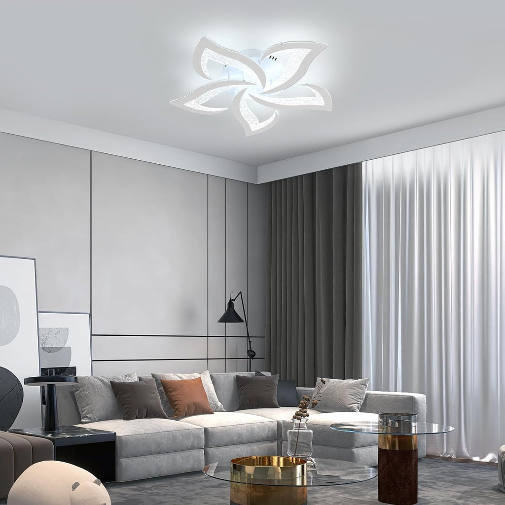Ceiling Light - White Acrylic Frame, White Light