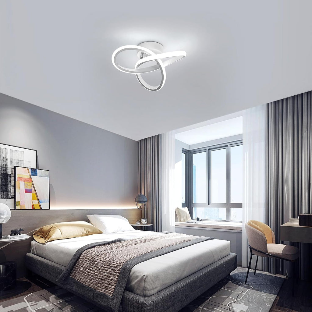 Ceiling Light - White Aluminium Frame, White Light