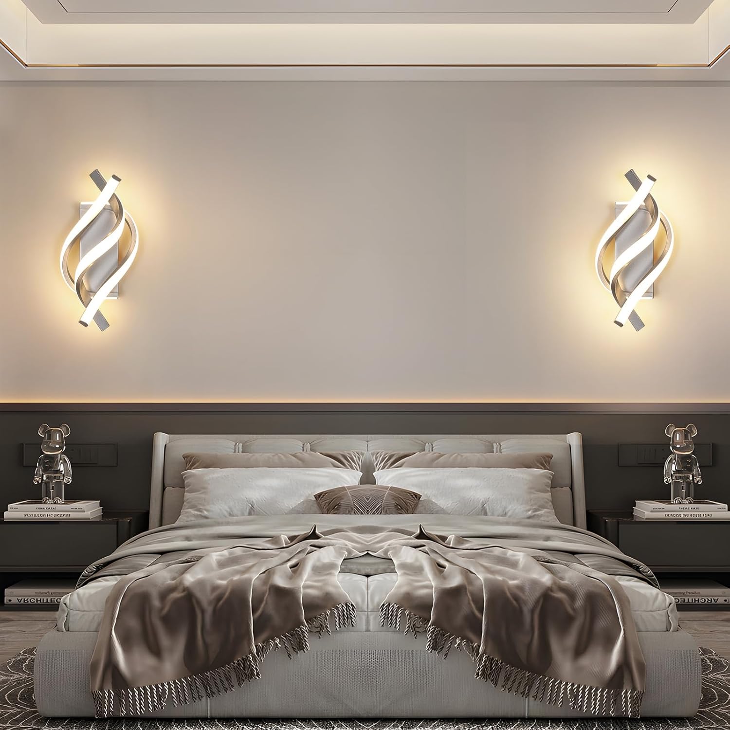 Applique - Telaio in Alluminio Bianco, Luce Naturale