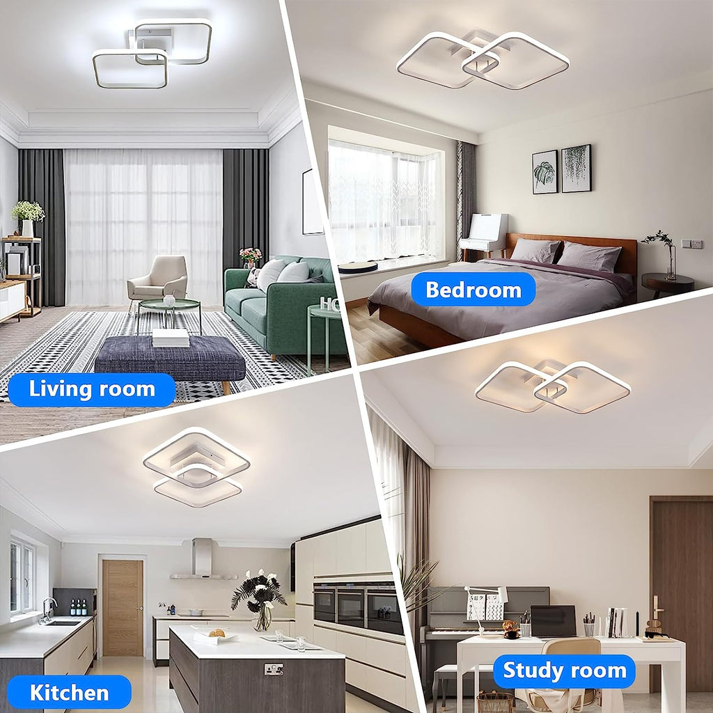 Ceiling Light - White Aluminium Frame, Tunable and Dimmable