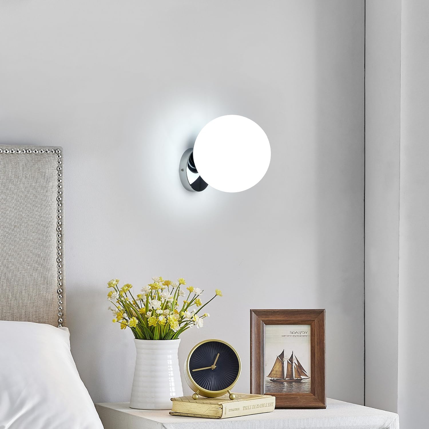 Wall Light - Chrome Metal Frame