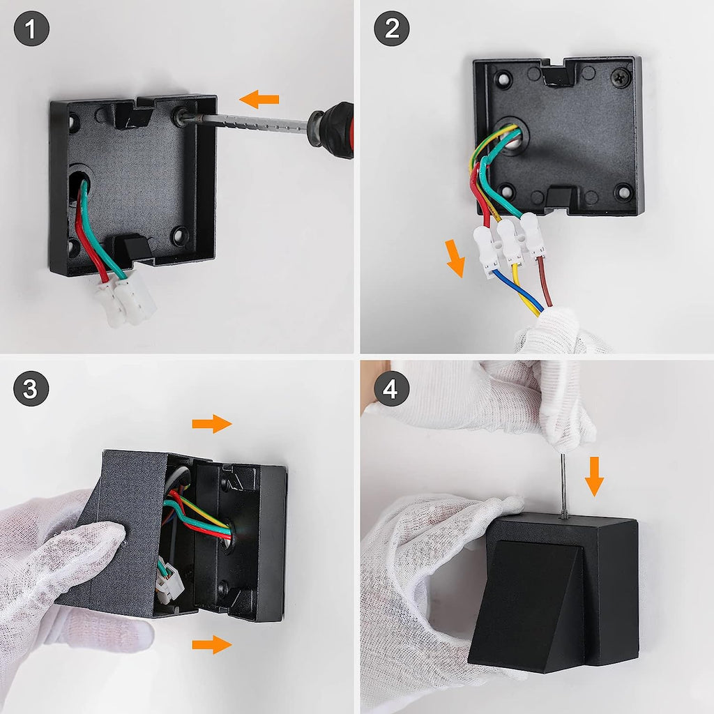 Wall Light - Black Metal Frame, Warm Light