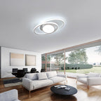 Ceiling Light - White Metal Frame, White Light