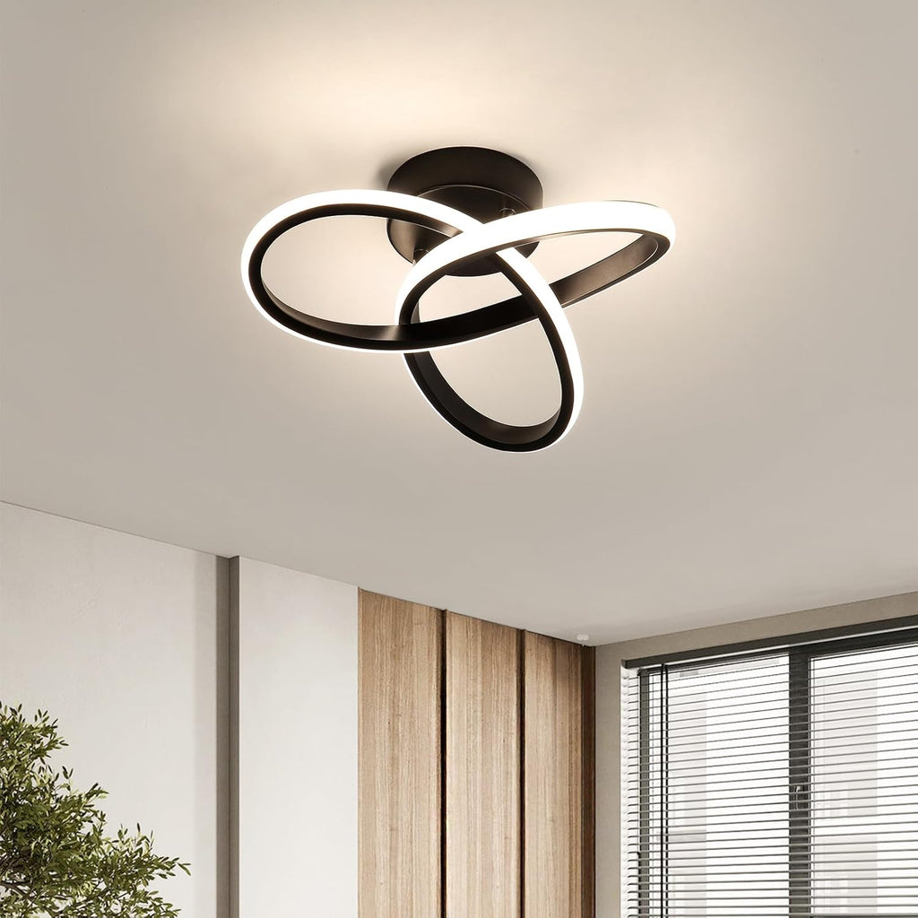 Deckenleuchte – schwarzer Aluminiumrahmen, Naturlicht