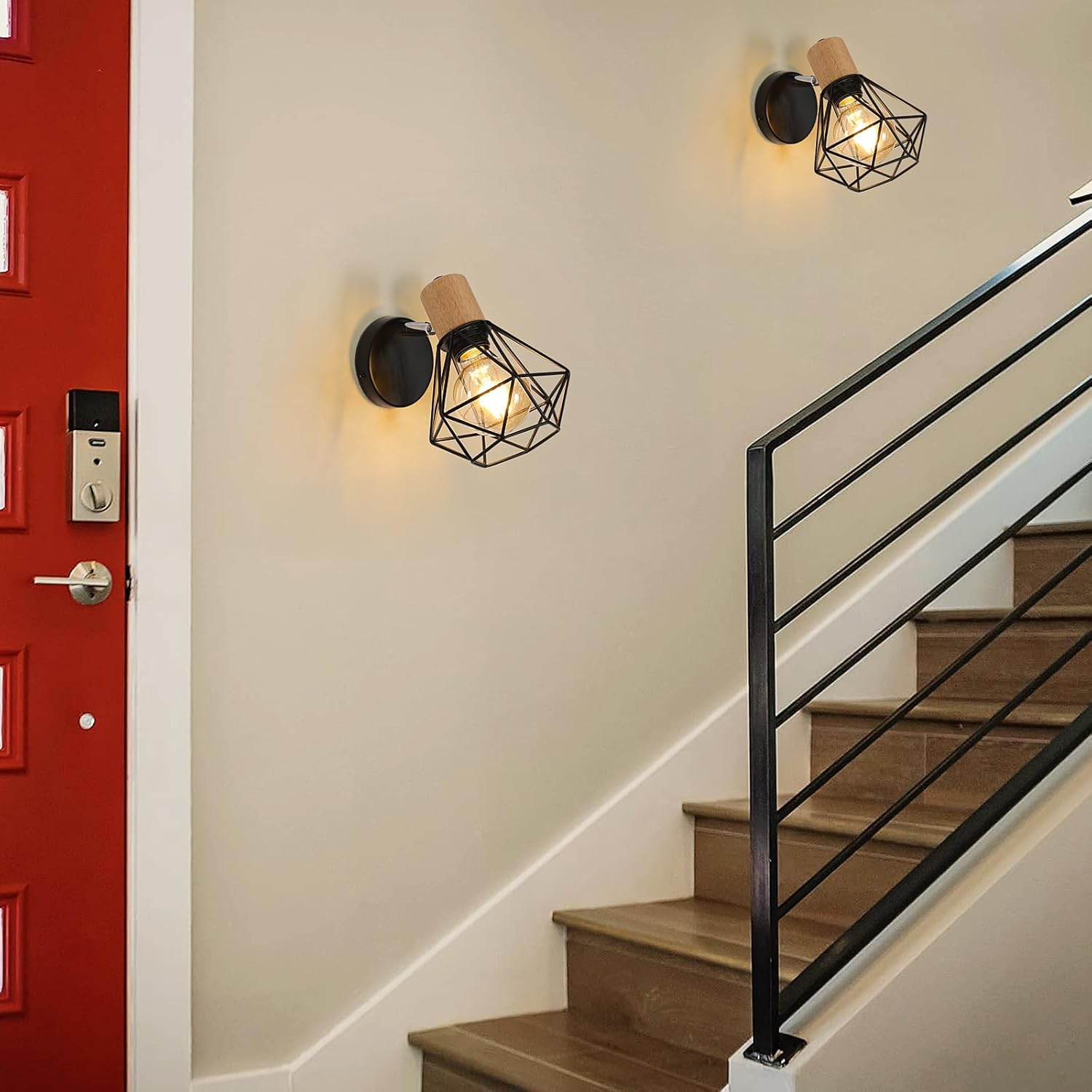 Wall Light - White Metal Frame
