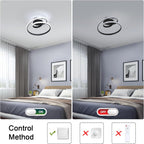 Ceiling Light - Black Aluminium Frame, White Light
