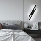 Lampada da parete - Struttura in acrilico nero, luce bianca