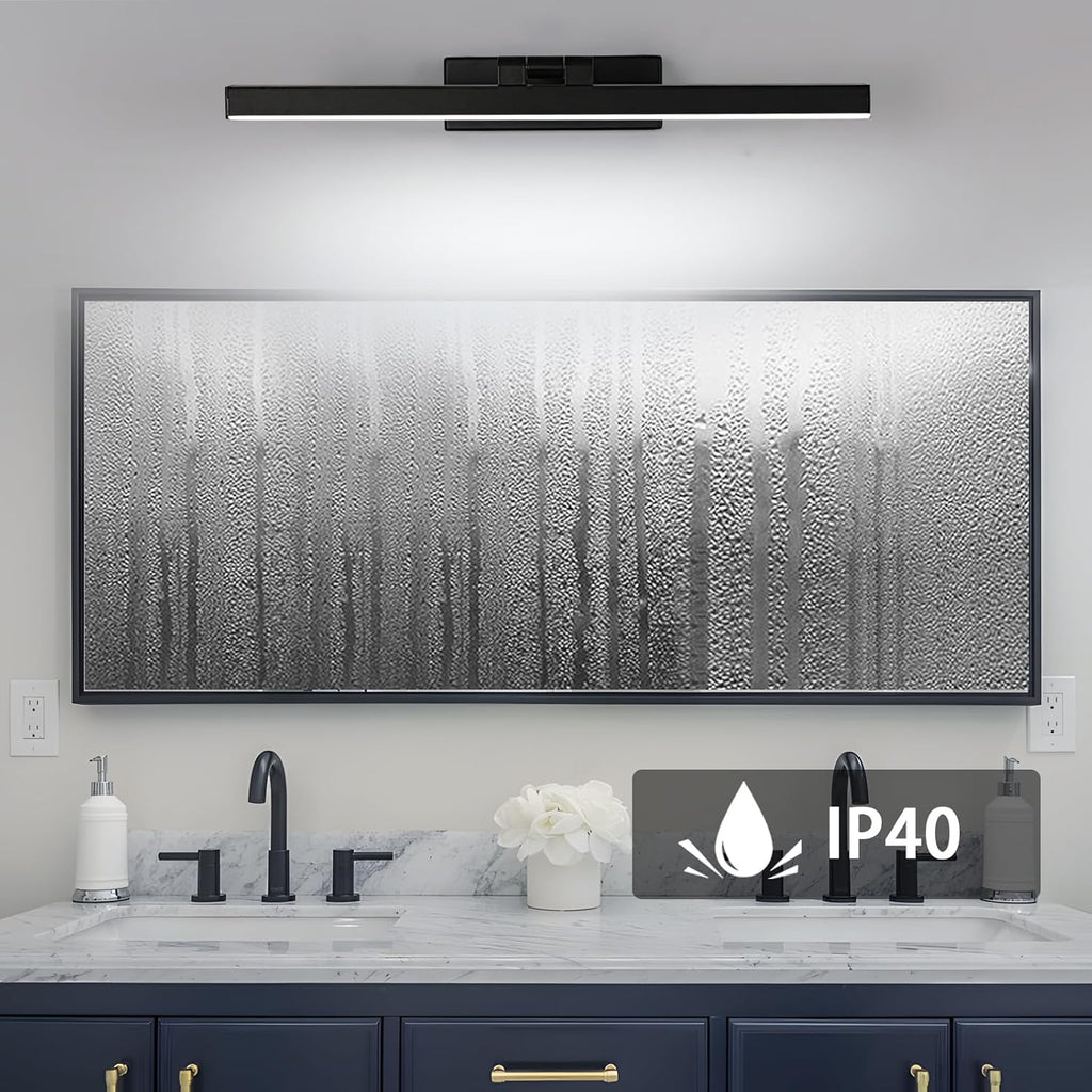 Wall Light - Black Metal Frame, White Light