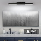 Wall Light - Black Metal Frame, White Light
