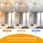Comely Plafonnier Lustre Industriel 4 x E27, Plafonnier Luminaire Industriel en Métal, Moderne Suspension pour Salon Chambre Cuisine Couloir