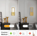 Wall Light - Gold Acrylic Frame, White Light