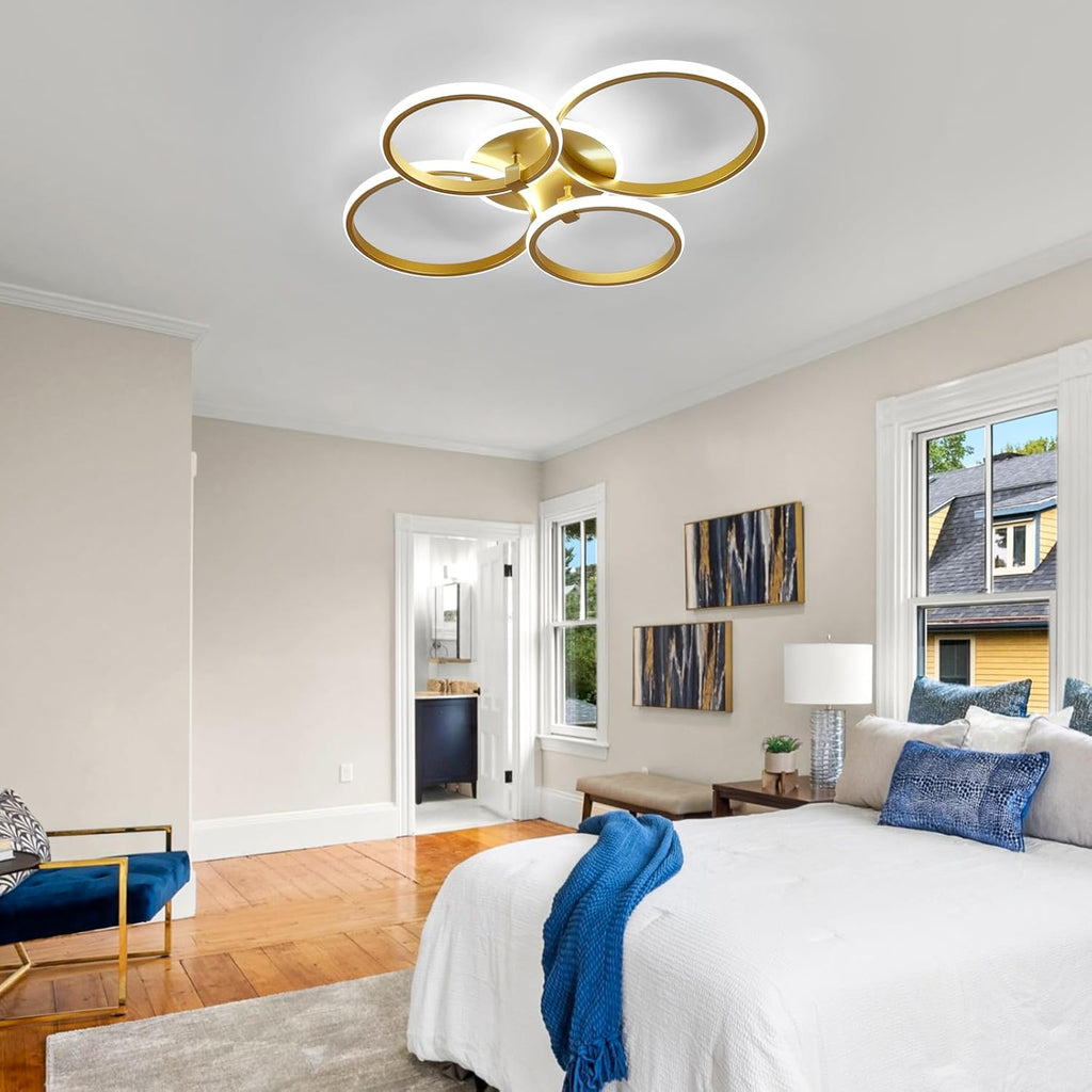 Ceiling Light - Gold Acrylic Frame, Tunable and Dimmable