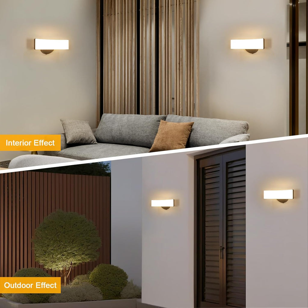 Wall Light - Black Aluminium Frame, Warm Light