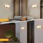 Wall Light - Black Aluminium Frame, Warm Light