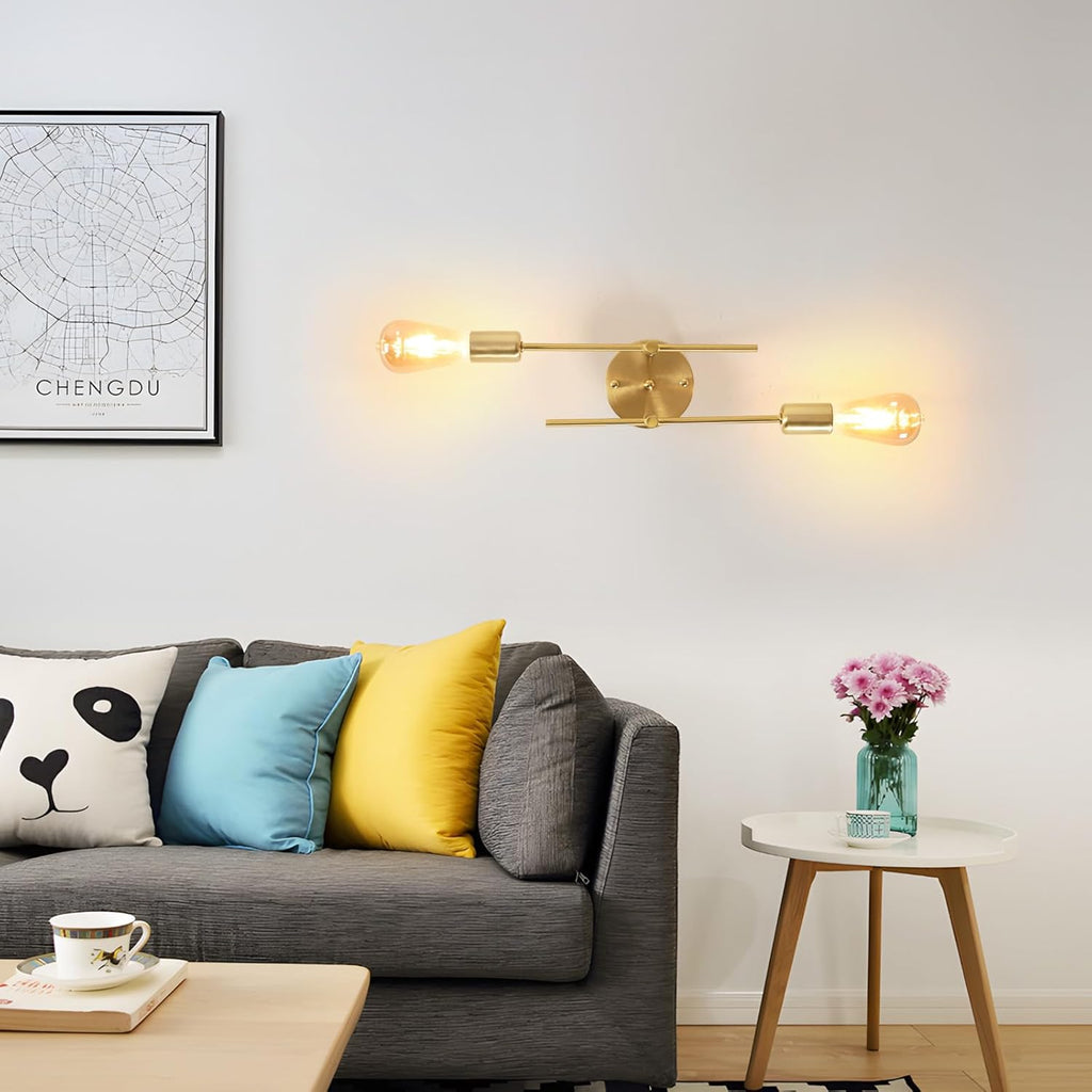 Ceiling Light - Gold Metal Frame