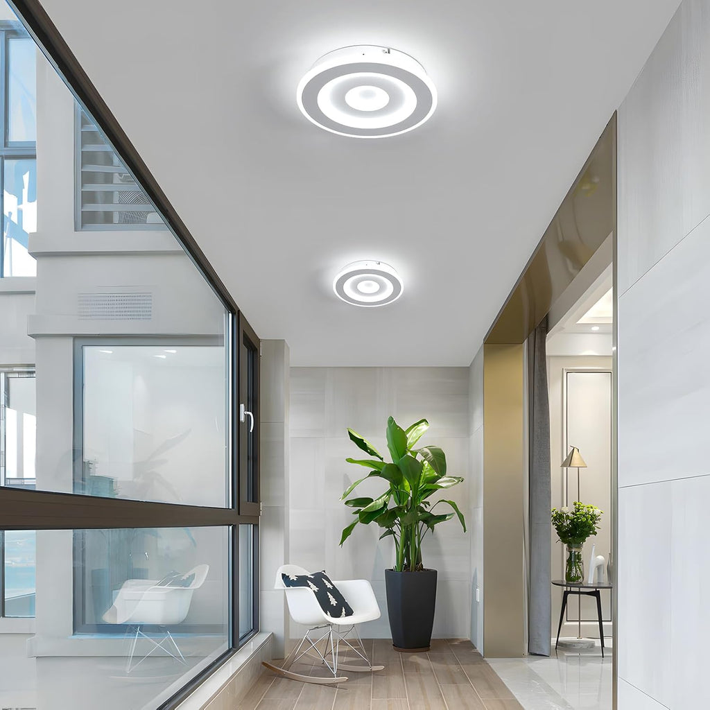 Comely Plafonnier LED Rond Moderne, 28W 28cm Lampe de Plafond LED, Blanc Luminaire Plafonnier Intérieur pour Chambre à Coucher, Salon, Couloir, Lumière Blanche Froide 6500K