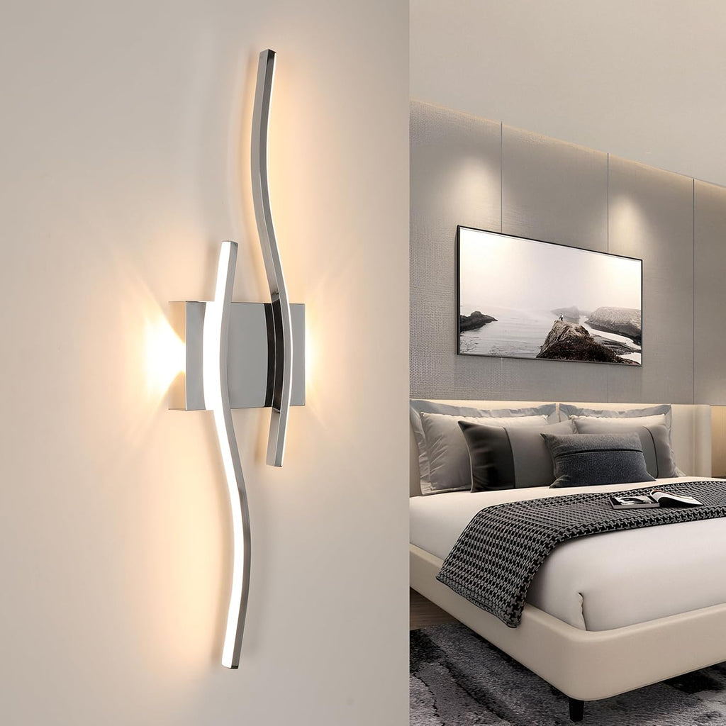 Wall Light - White Aluminium Frame, Warm Light