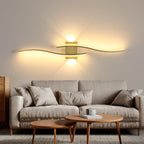 Lampada da Parete - Struttura in Alluminio Dorato, Luce Calda
