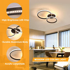 Ceiling Light - Black Acrylic Frame, Warm Light