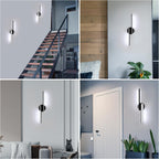 Wall Light - Black Aluminium Frame, White Light