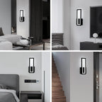 Wall Light - Black Acrylic Frame, White Light