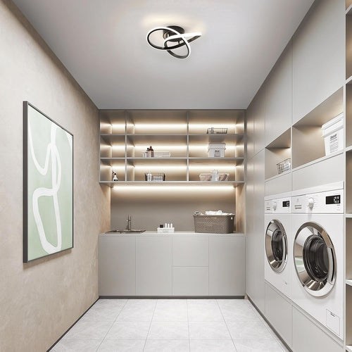 Ceiling Light - Black Aluminium Frame, Natural Light