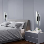 Lampada da parete - Struttura in acrilico nero, luce bianca