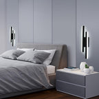 Lampada da parete - Struttura in acrilico nero, luce bianca