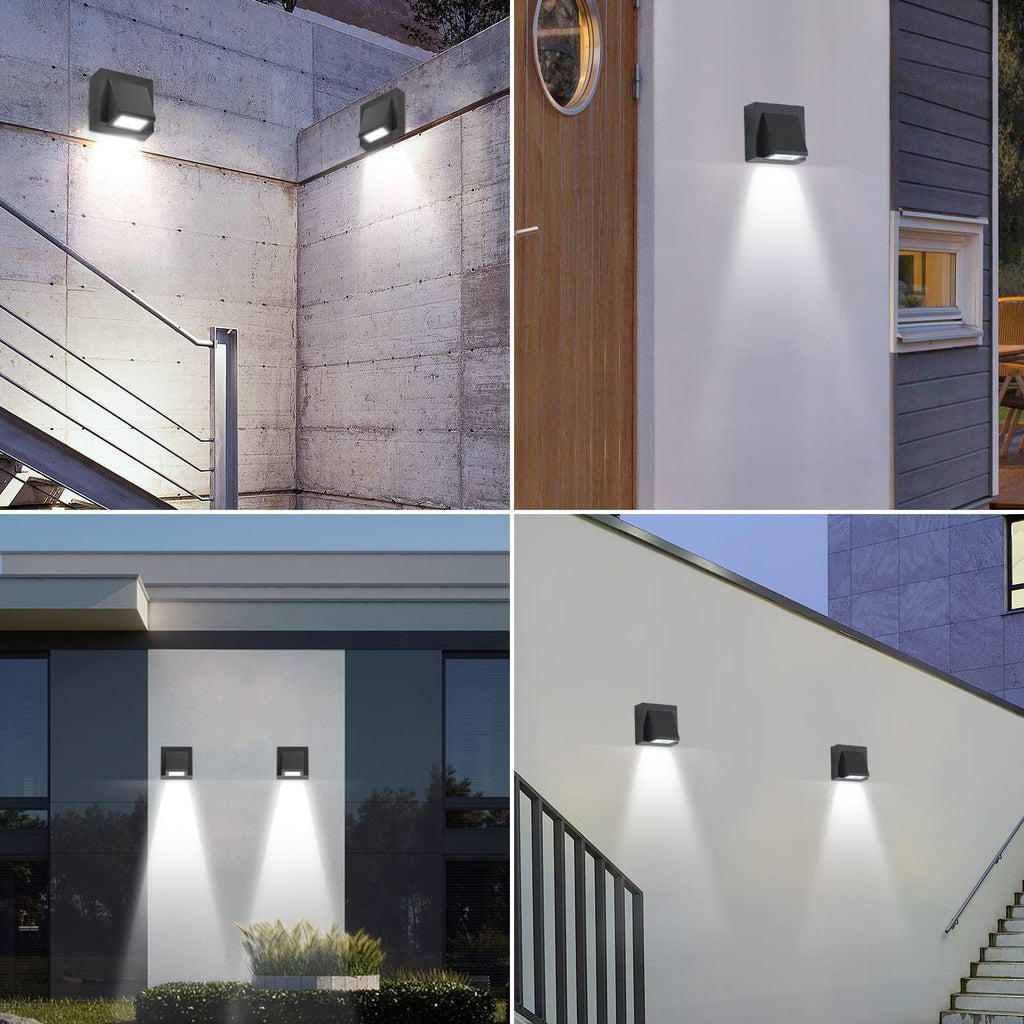 Wall Light - Black Metal Frame, White Light