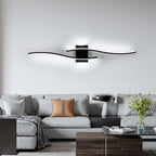 Lampada da parete - Telaio in alluminio nero, luce bianca