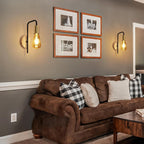 Wall Light - Wood Metal Frame