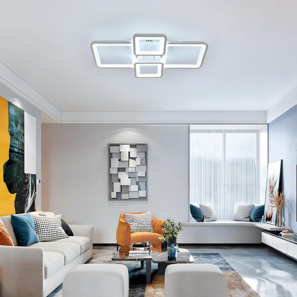 Ceiling Light - White Acrylic Frame, Tunable and Dimmable