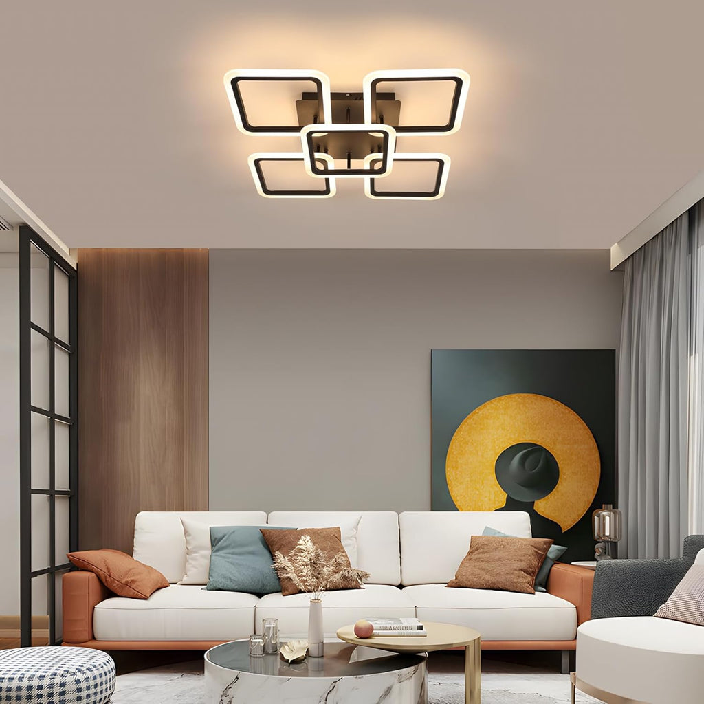 Ceiling Light - Black Acrylic Frame, Tunable and Dimmable