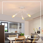 Ceiling Light - White Metal Frame