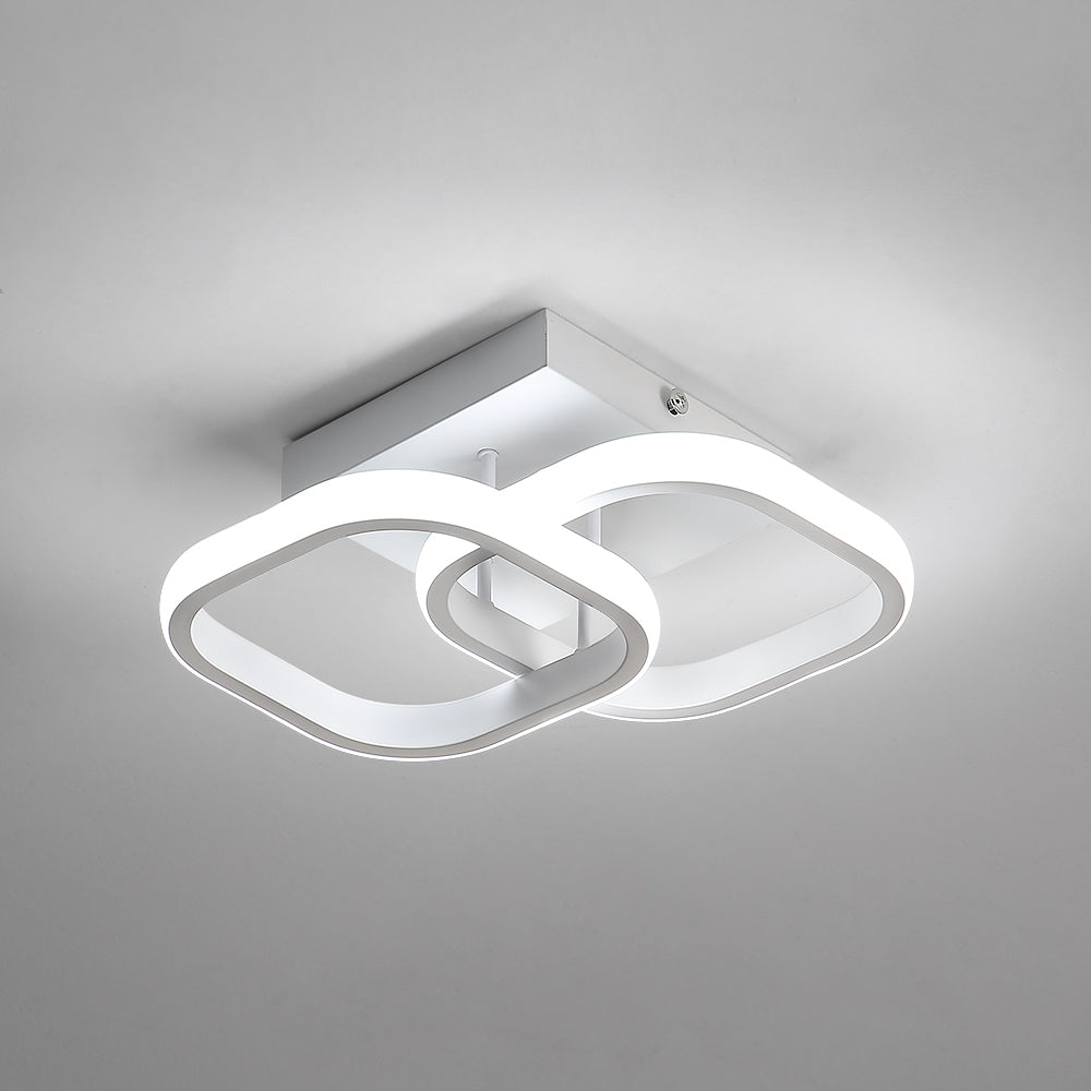 Ceiling Light - White Aluminium Frame, White Light