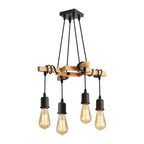 Chandeliers - Wood Metal Frame