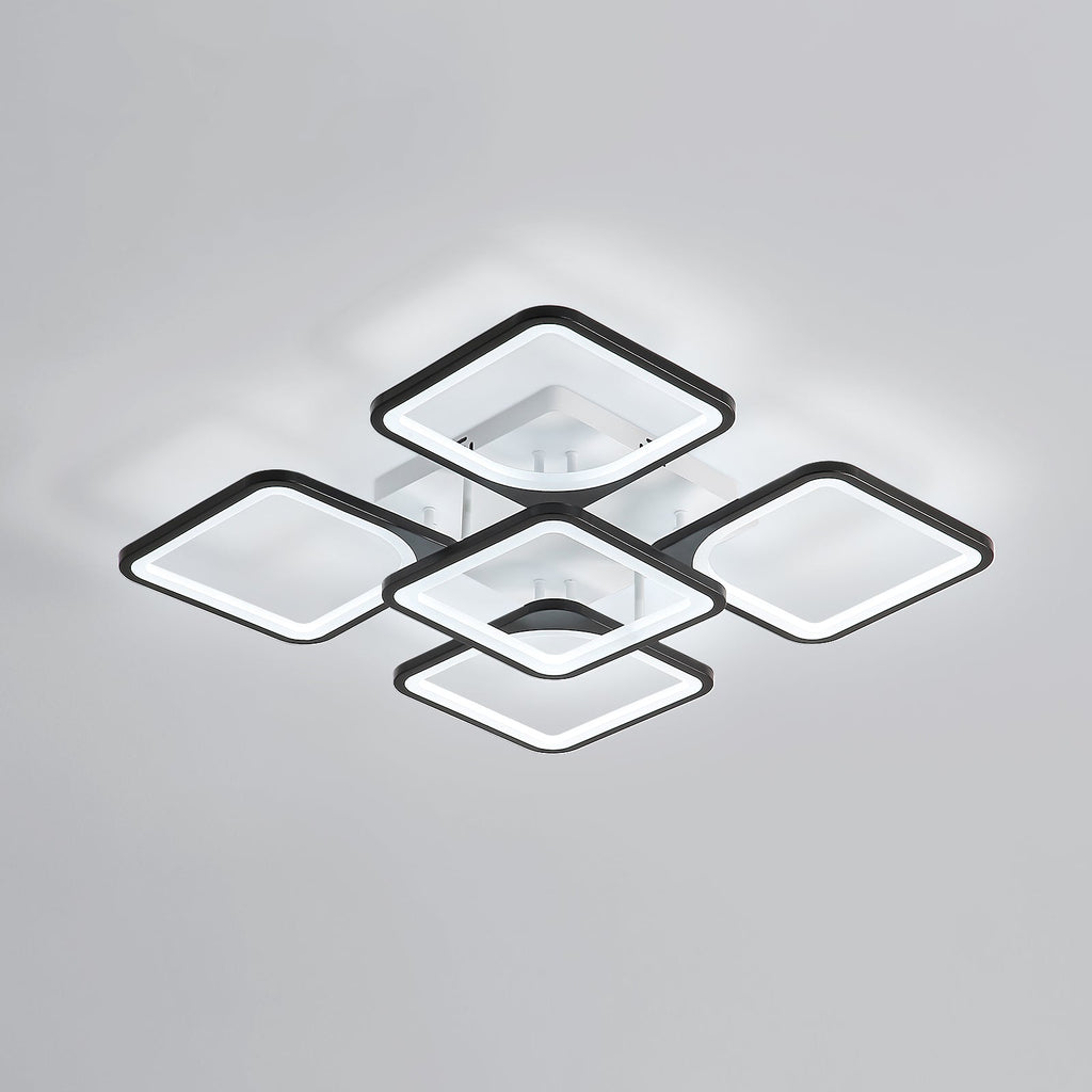Ceiling Light - Black Acrylic Frame, White Light