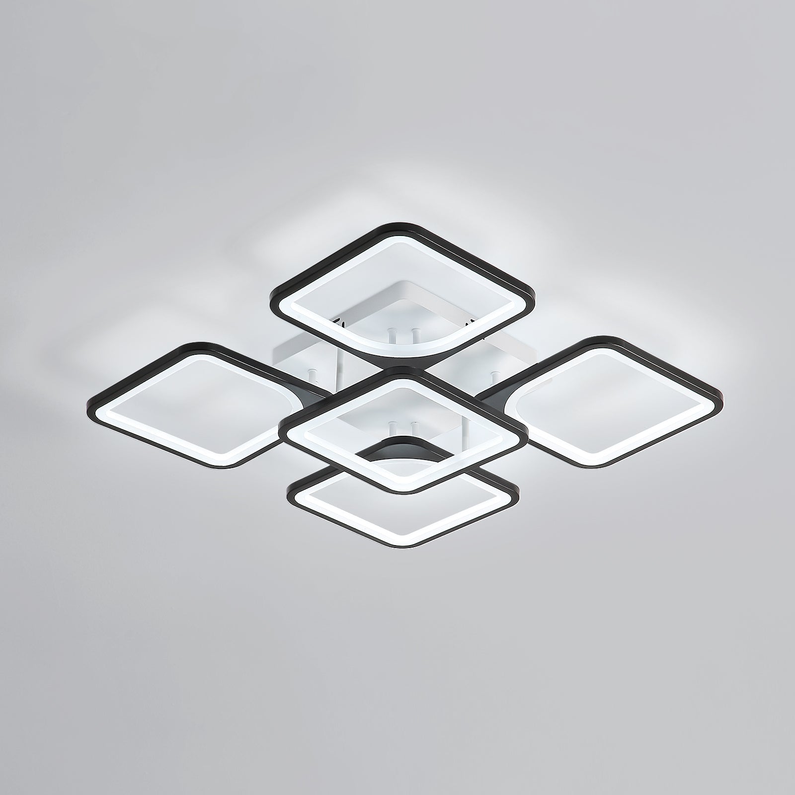 Ceiling Light - Black Acrylic Frame, White Light