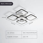 Ceiling Light - Black Acrylic Frame, White Light