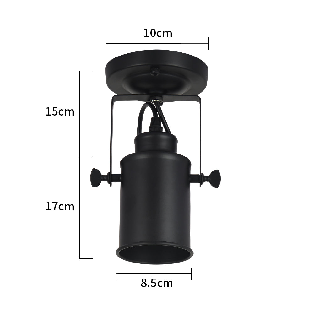 Comely Applique Murale Interieure, Réglable Spot LED Lampe Murale Rétro Industrielle E27, Luminaire Mural Interieur en Métal pour Salon Chambre Restaurant Cuisine, Noir
