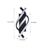 Applique - Telaio in alluminio nero, luce calda