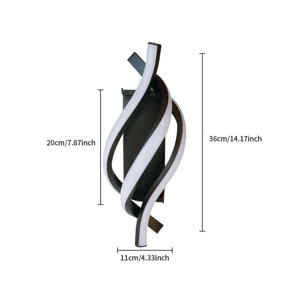 Lampada da parete - Telaio in alluminio nero, luce bianca