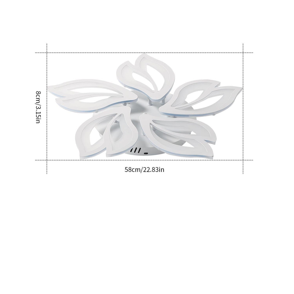 Comely Plafonnier LED Créatif Pétales Design, 65W Lampe de Plafond Acrylique, Moderne Blanc Luminaire Plafonnier LED pour Chambre Salon Salle à Manger Cuisine Couloir, Blanc Froid 6500K