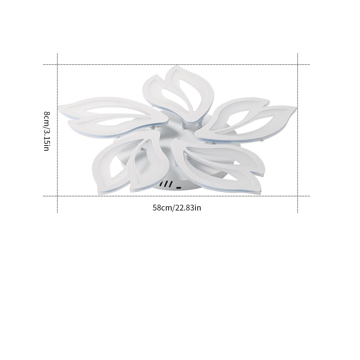 Comely Plafonnier LED Créatif Pétales Design, 65W Lampe de Plafond Acrylique, Moderne Blanc Luminaire Plafonnier LED pour Chambre Salon Salle à Manger Cuisine Couloir, Blanc Froid 6500K