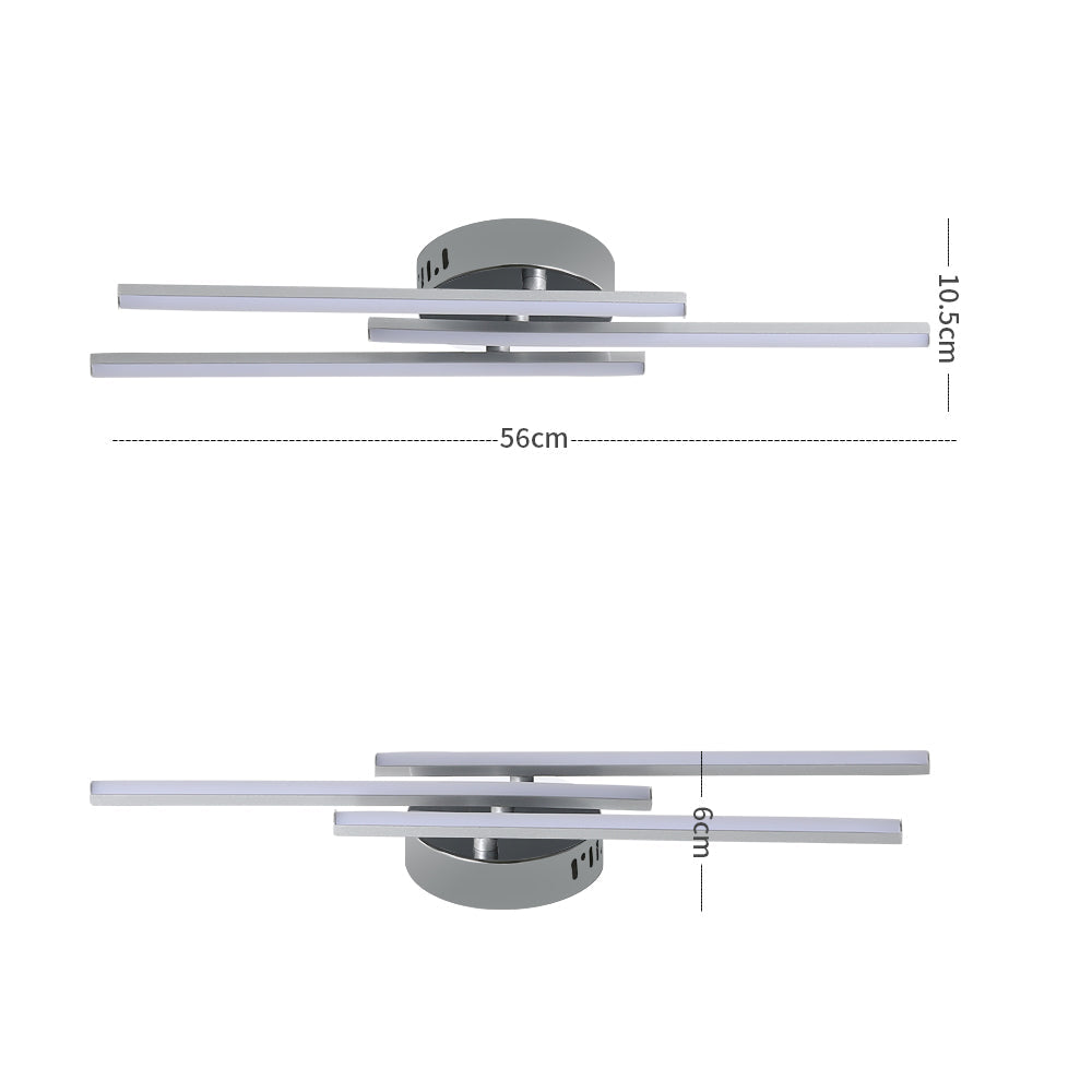 Comely Plafonnier LED, Lampe de Plafond Design Curvé Moderne, 18W 1700LM Luminaire Plafonnier LED pour Salon Chambre Couloir Cuisine Balcon Bureau
