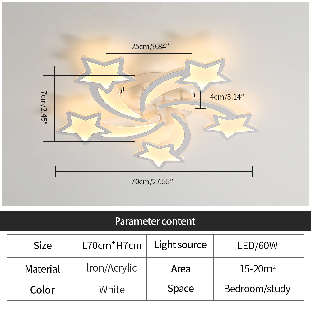 Ceiling Light - White Acrylic Frame, Tunable and Dimmable