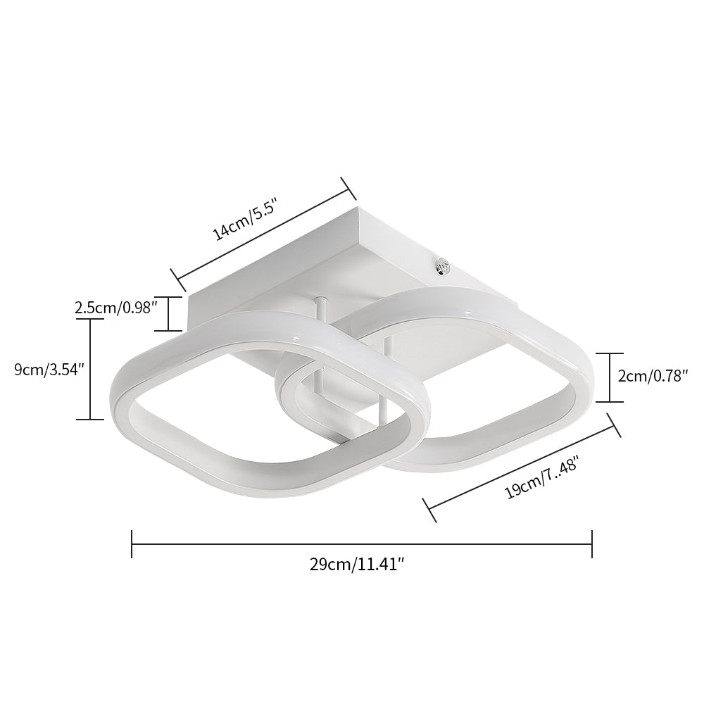 Ceiling Light - White Aluminium Frame, White Light
