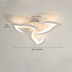 Comely Plafonnier LED, Luminaire Plafonnier 58cm 36W, Lustre Salon Moderne, Lampe de Plafond de Pétale pour Salon Chambre Cuisine Salle à Manger, Lumière Blanche Chaude 3000K, Blanc