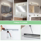 Wall Light - Chrome Aluminium Frame, Natural Light